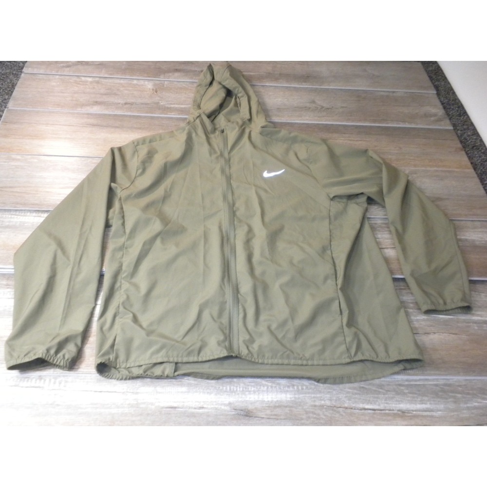 Nike Form Jacket Mens XL Green Dri-Fit Hooded Versatile Windbreaker Reflective